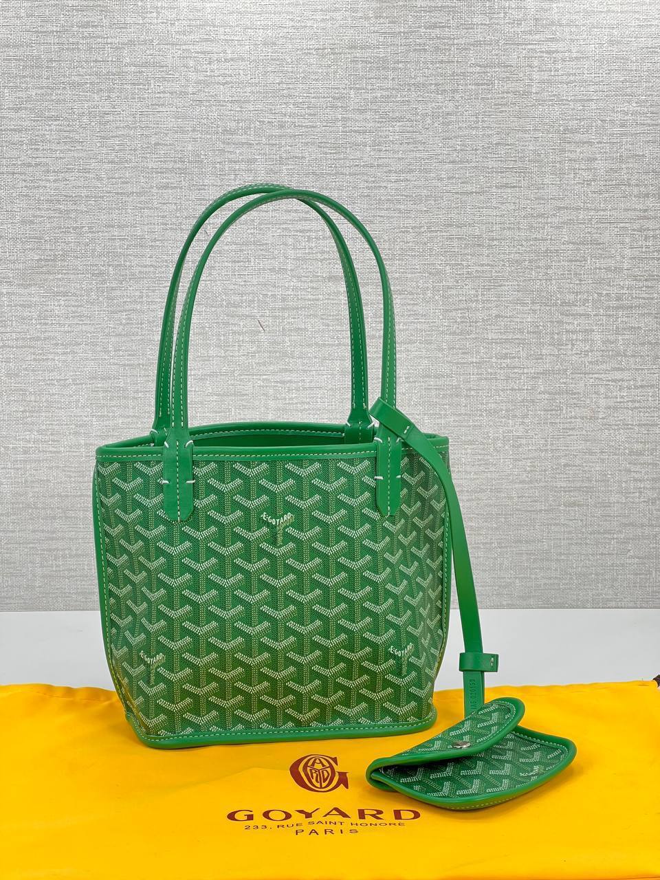 Goyard Green Shopping Bag Small