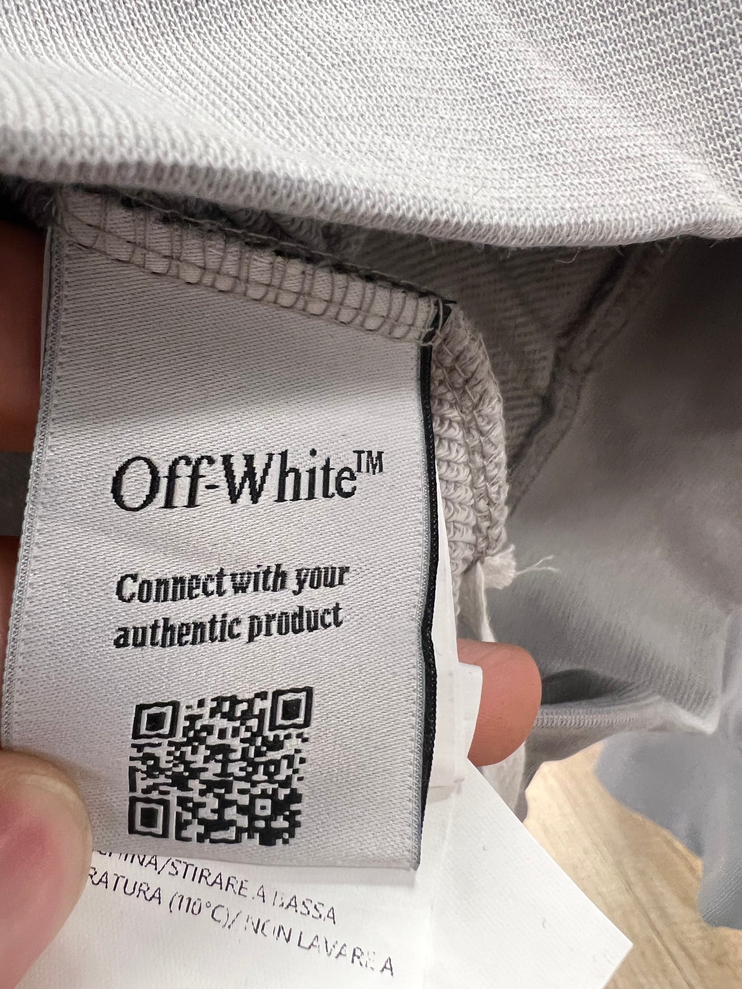 Off White Logo Grey Hoodie