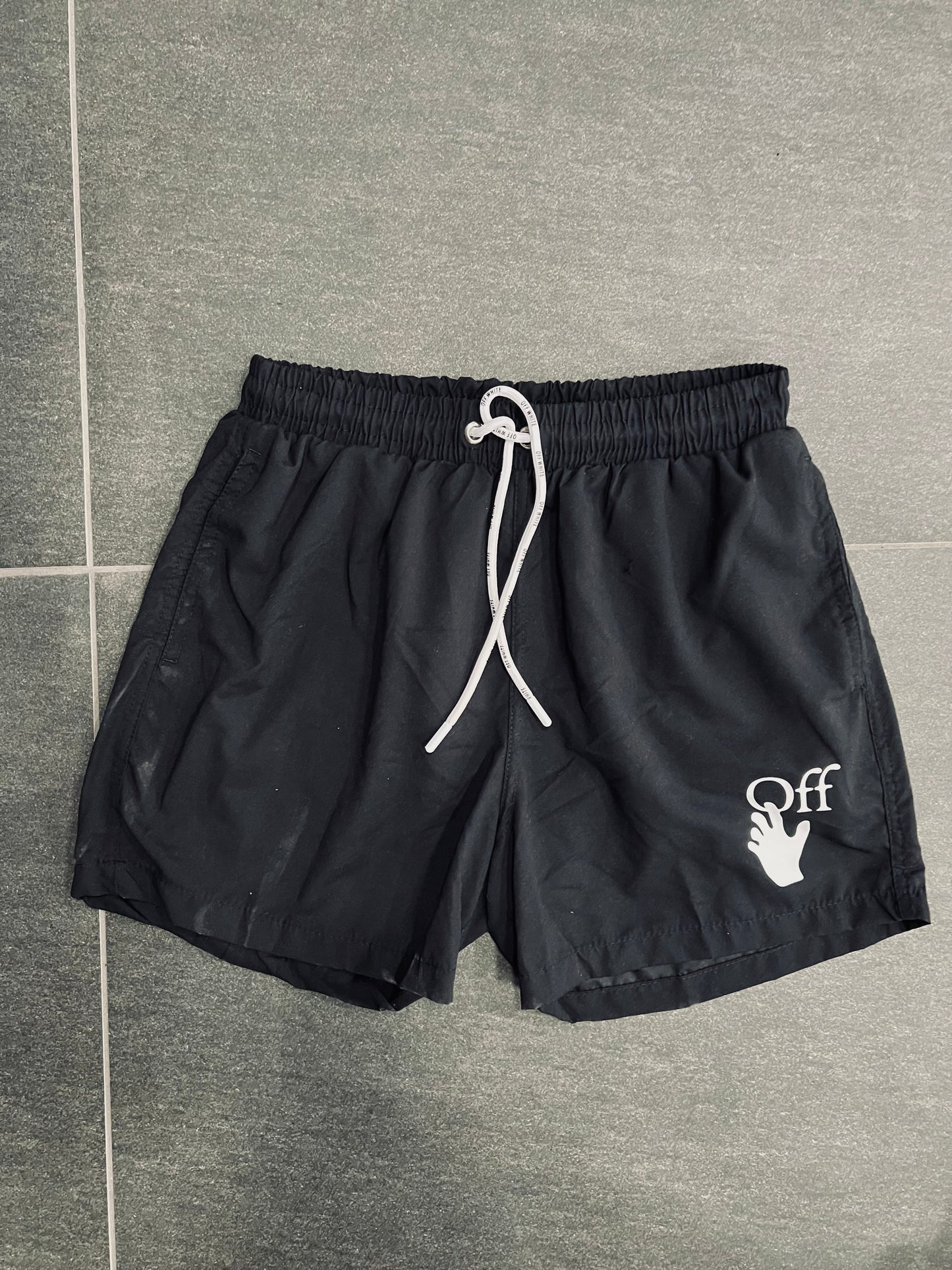 Off White Black Swim Shorts