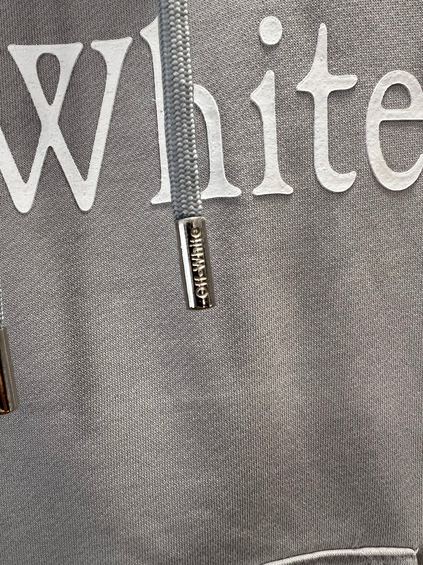 Off White Logo Grey Hoodie