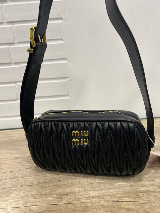 Miu Miu Matelasse  Black/Gold Nappa Leather