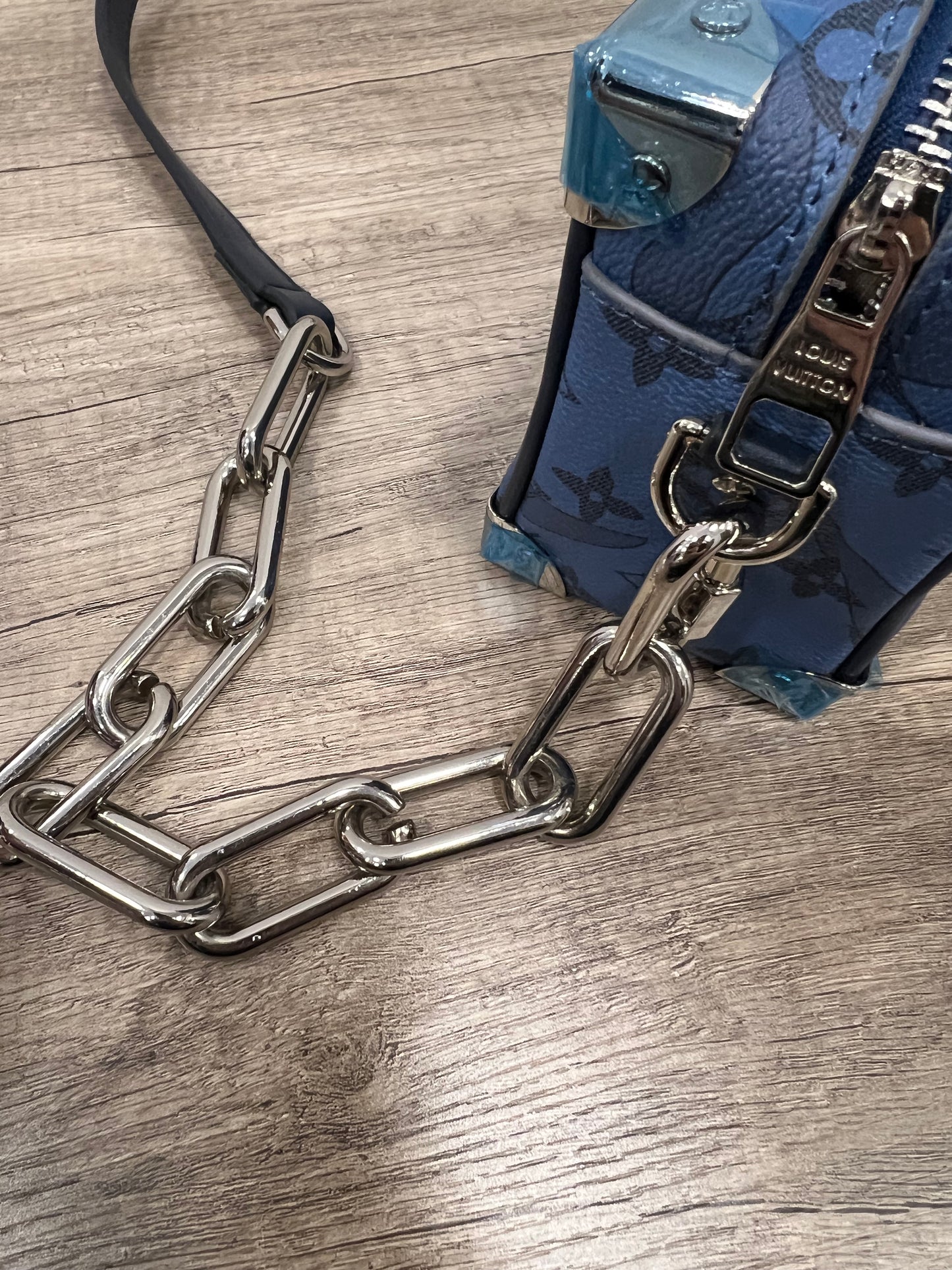 LV Soft Trunk Mini Cowhide Monogram Denim Blue