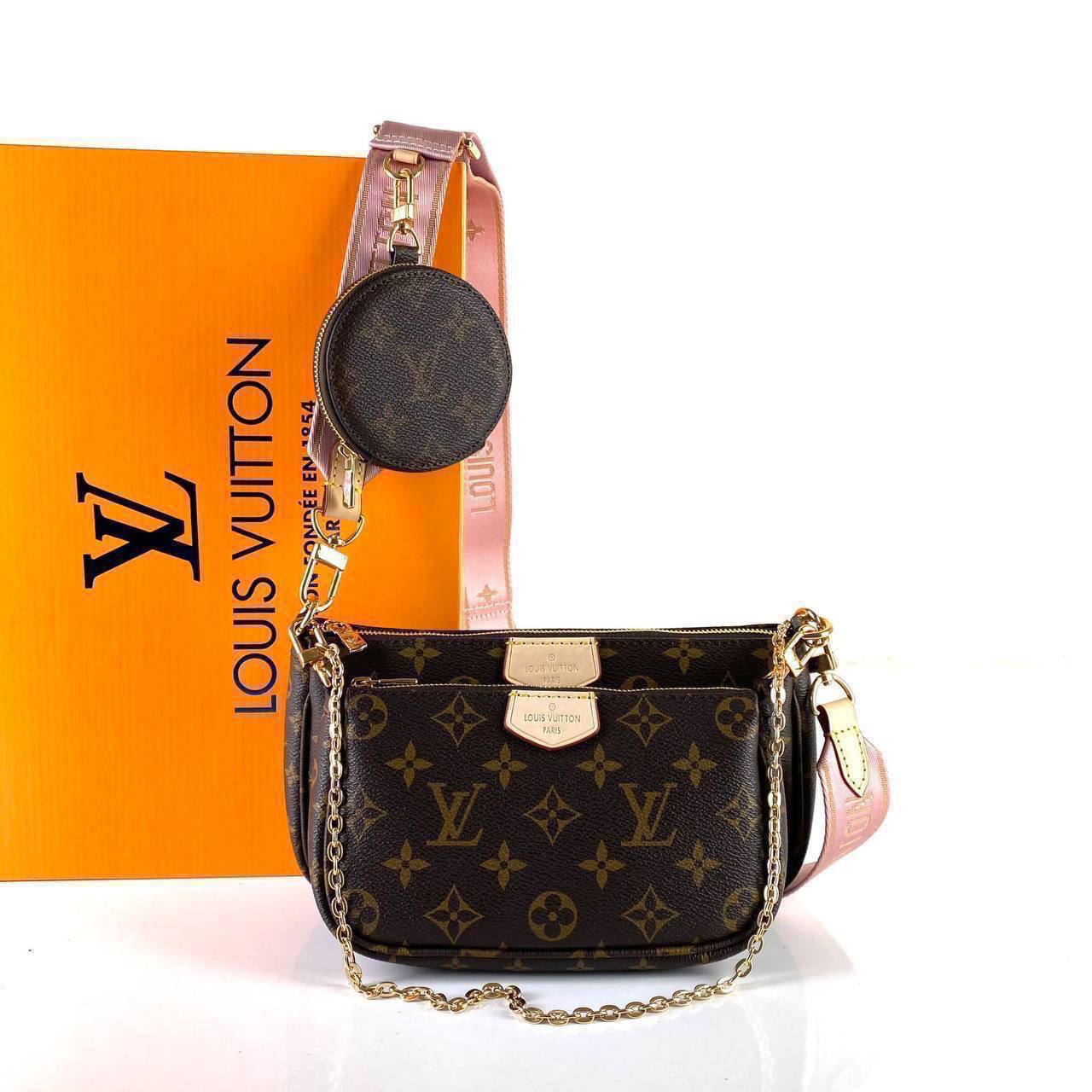 Lv Multi Pochette Pink Strap