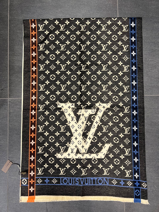 Lv Cashmere Shawl Black