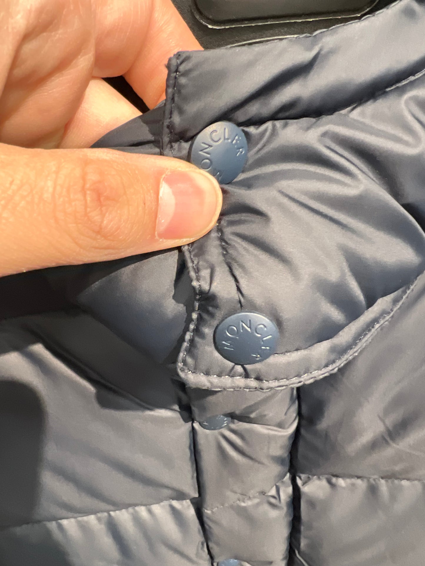 Moncler Maya Long Blue Puffer