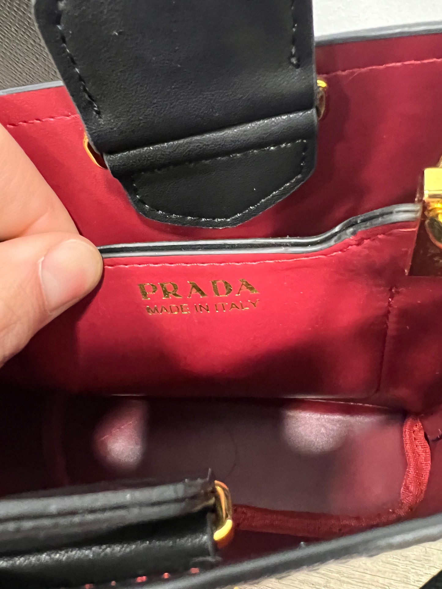 Prada Small Saffiano Leather Black Bag