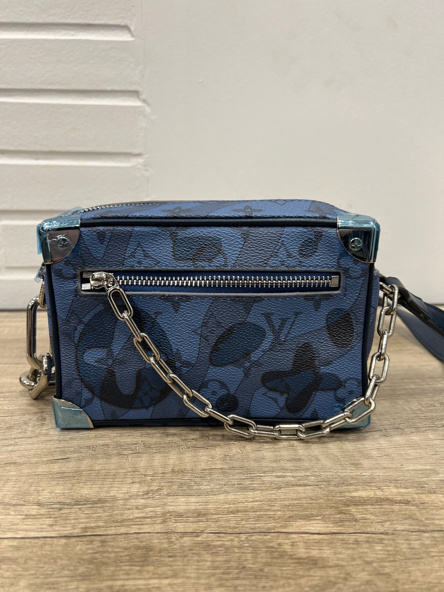 LV Soft Trunk Mini Cowhide Monogram Denim Blue