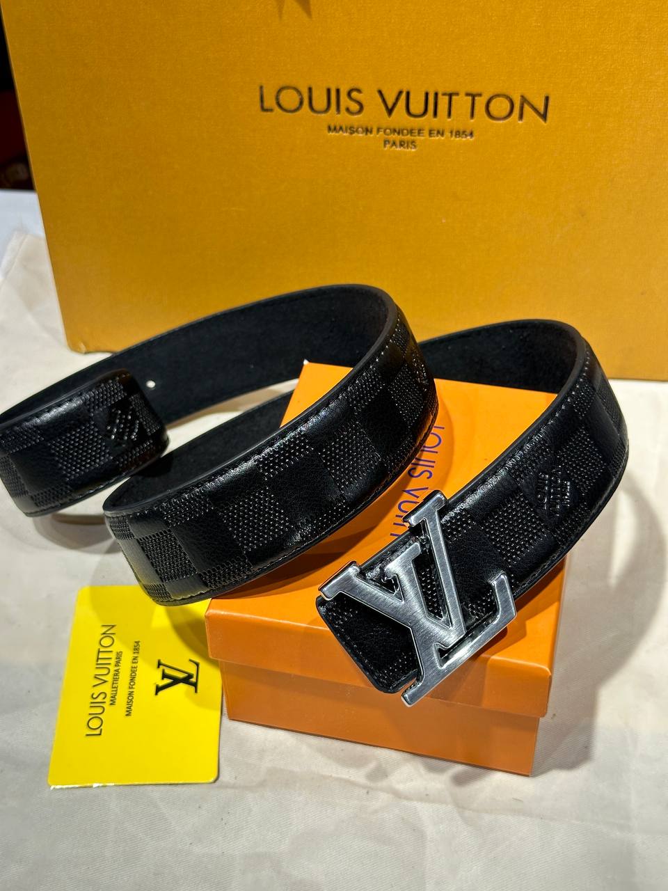 Lv Belt Black Damier