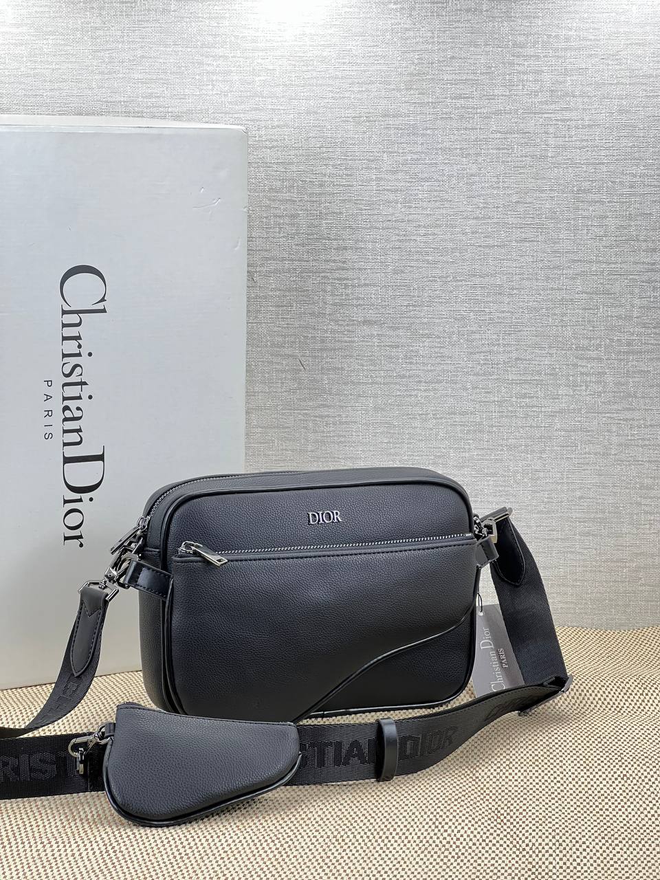 Dior Trio Black Messenger Bag 