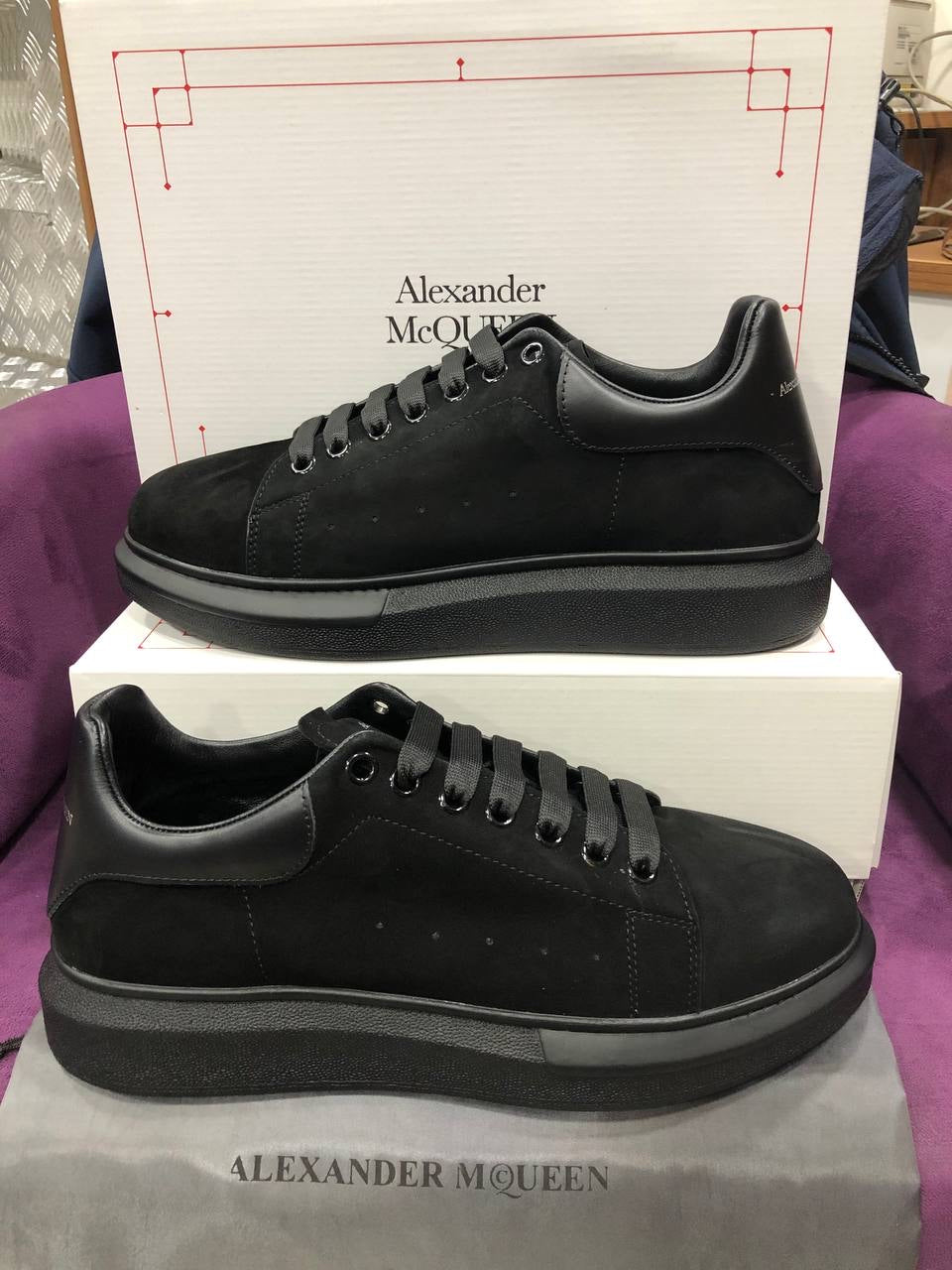 Alexander Mcqueen Black Suede Sneakers