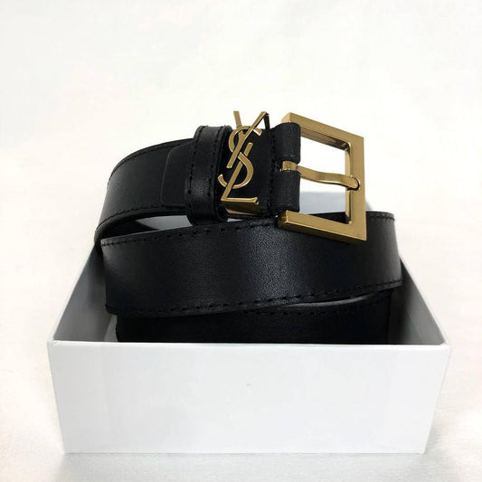 Ysl Belt Black Gold