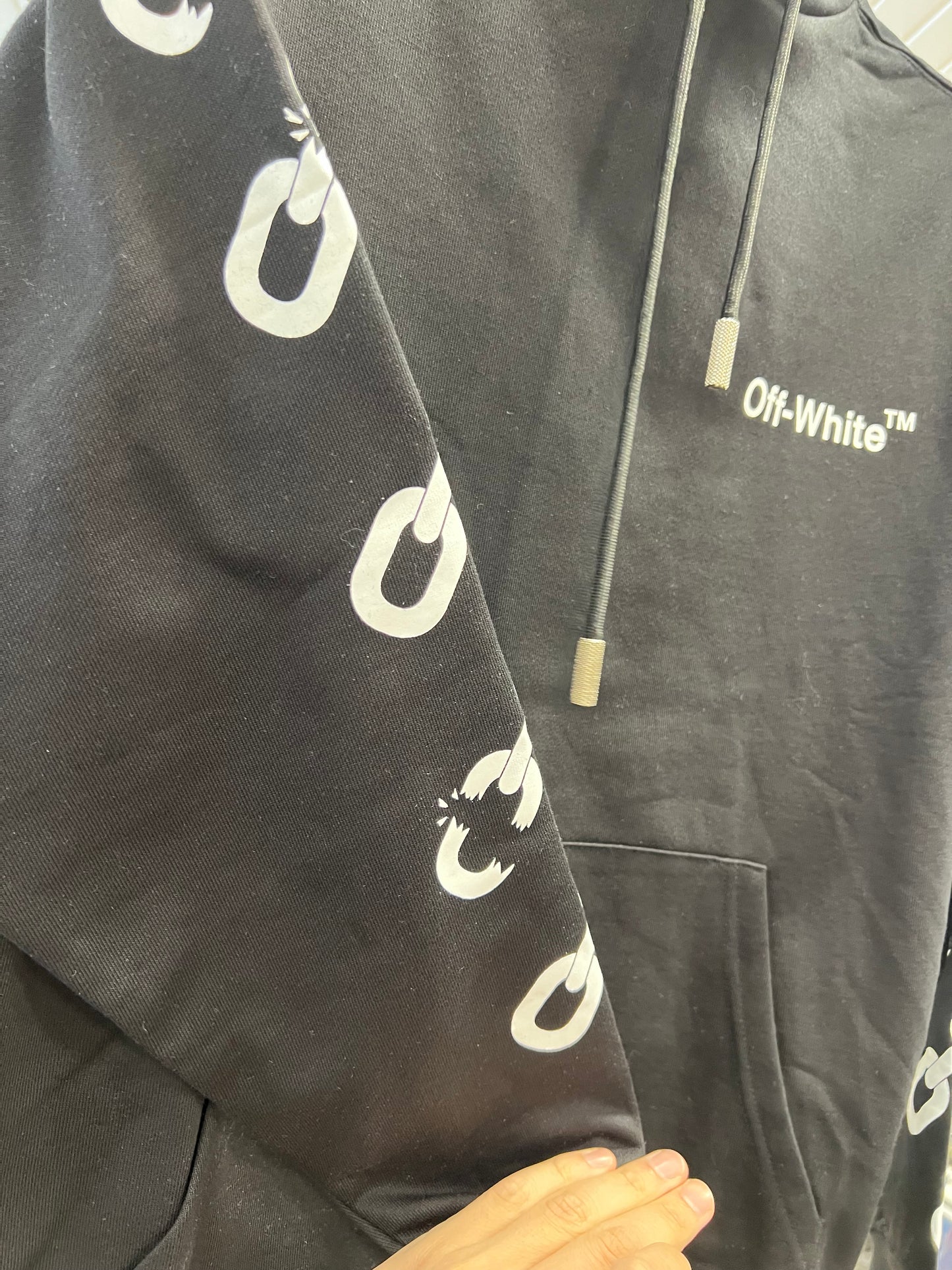 Off White Chains Black Hoodie