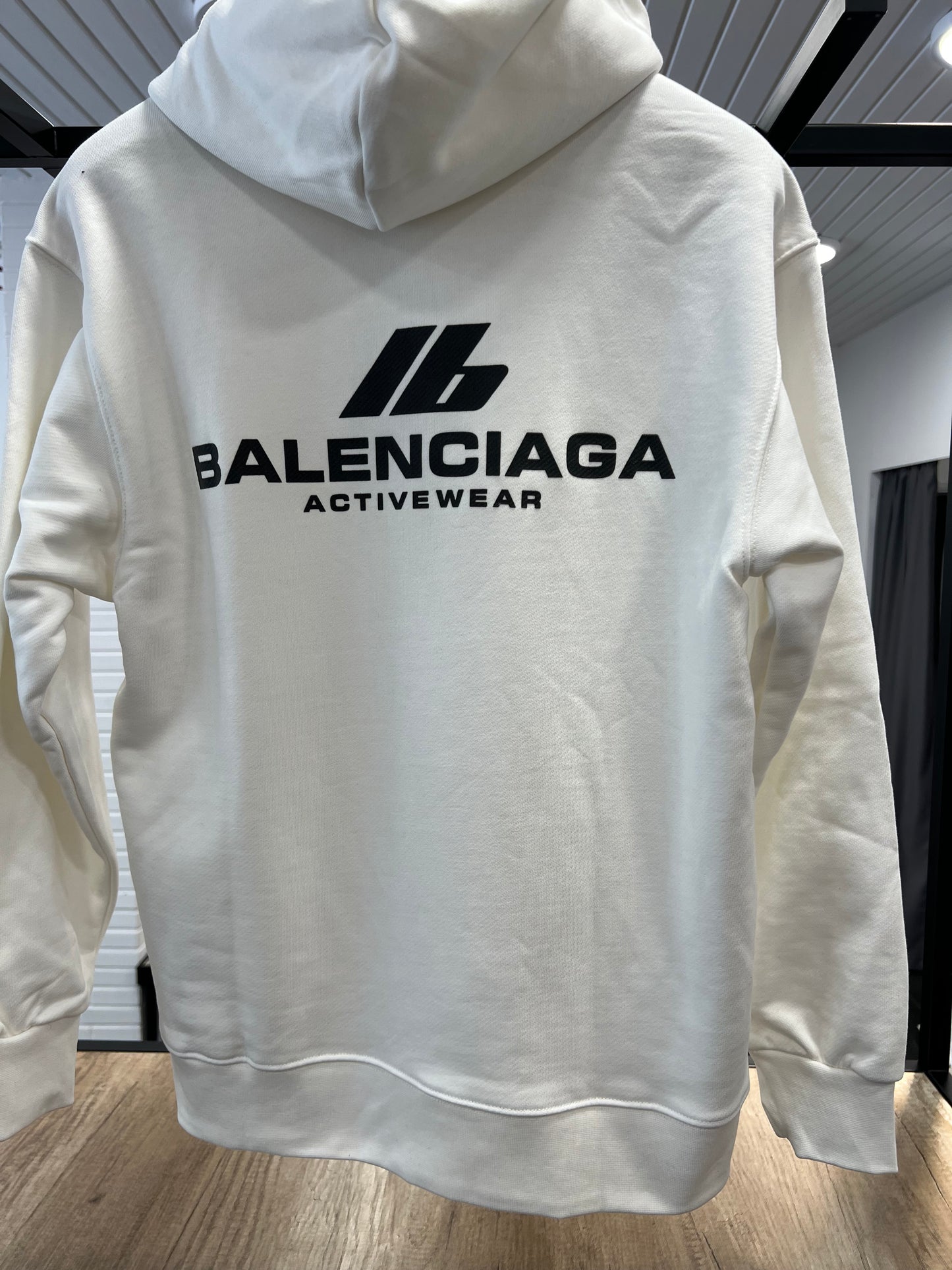 Balenciaga Activewear White Hoodie