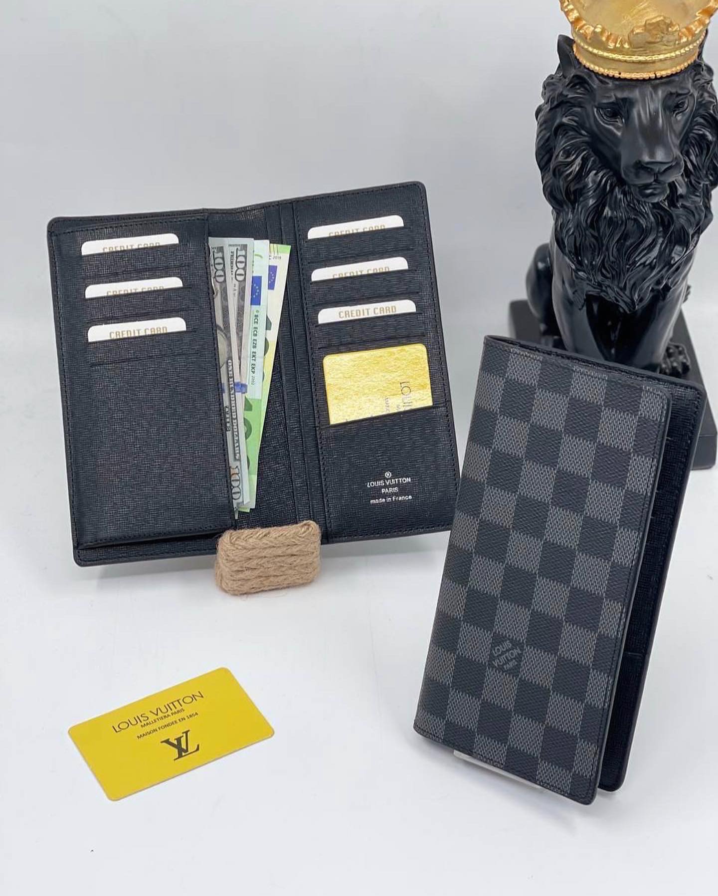 Lv  Brazza Wallet Grey Damier