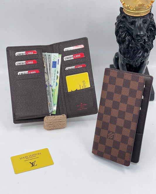 Lv  Brazza Wallet Brown Damier