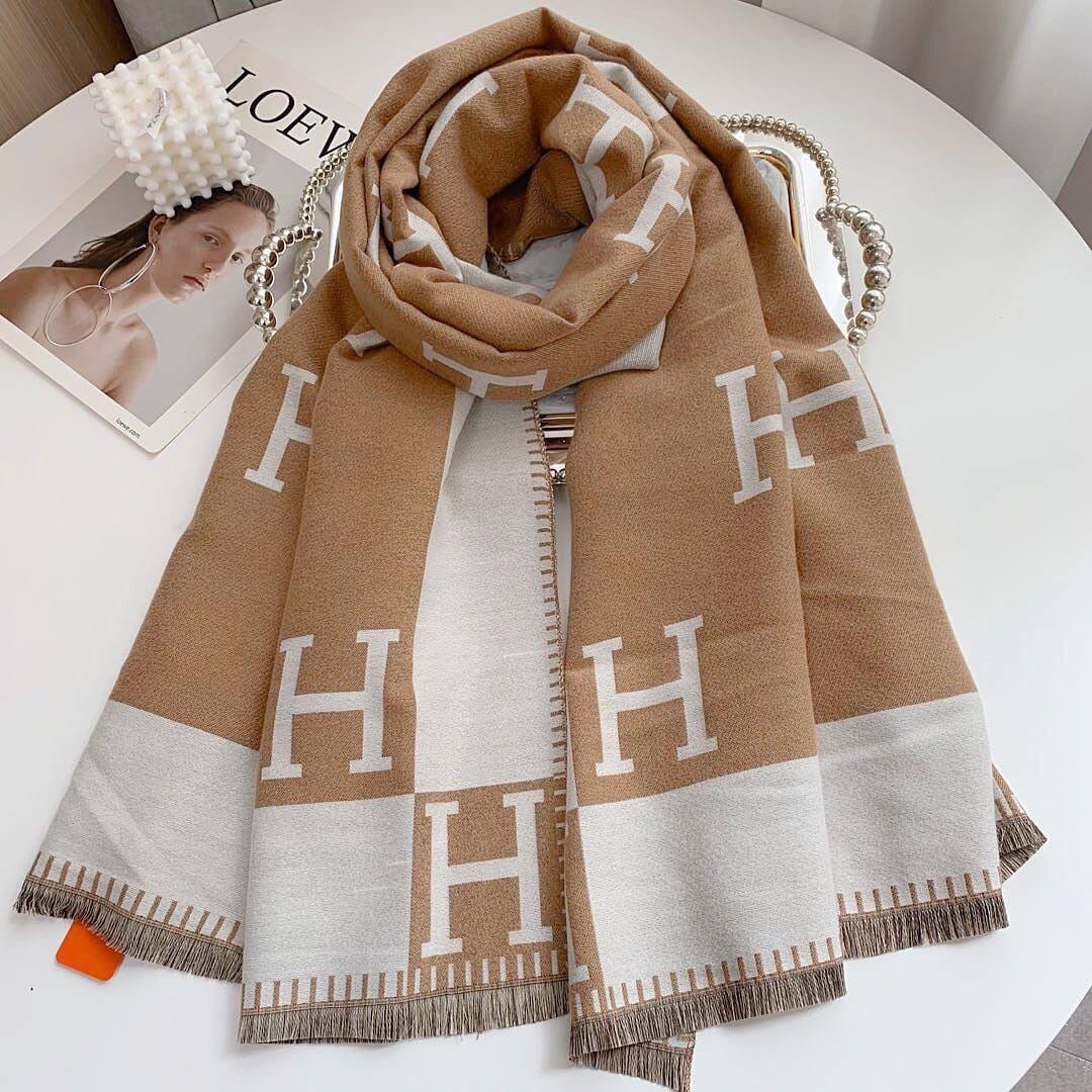 Hermes Shawl Beige