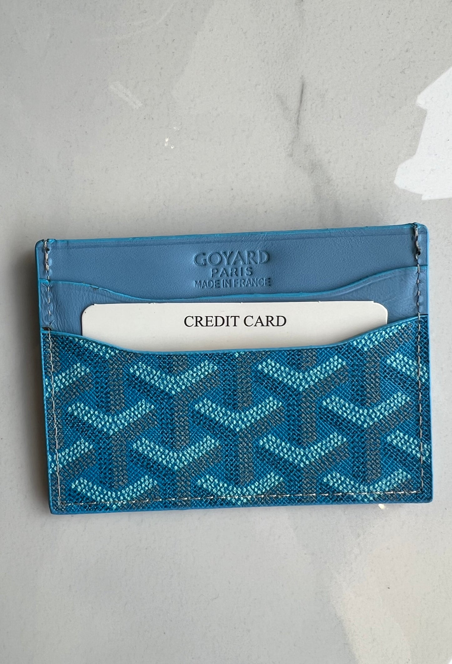 Goyard Card Holder Light Blue