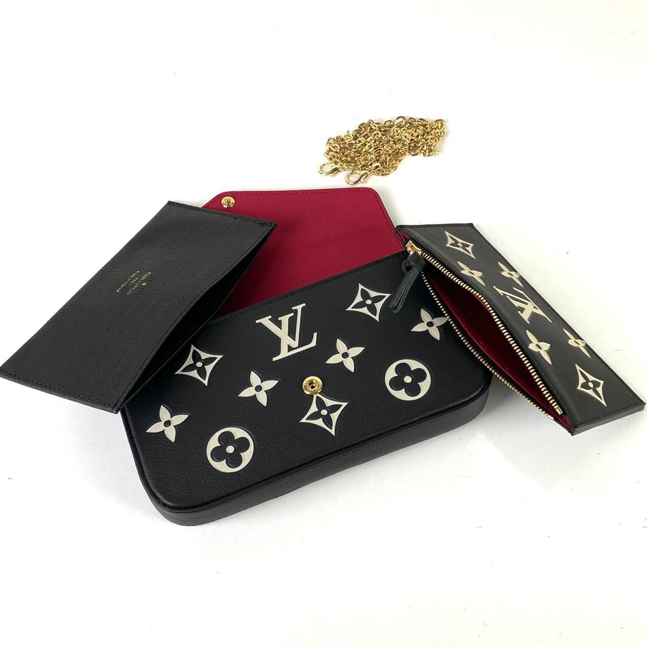 Lv Pochette Felicie Monogram Bicolor