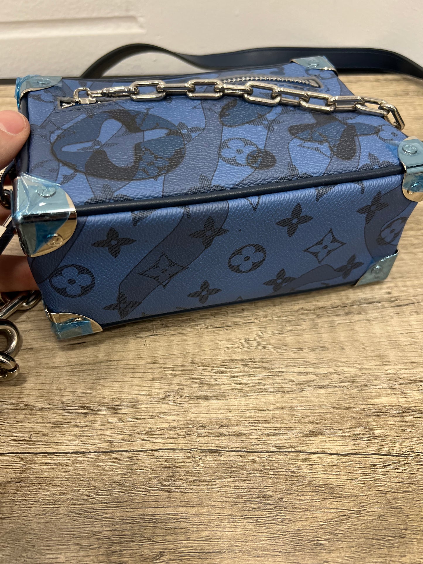 LV Soft Trunk Mini Cowhide Monogram Denim Blue