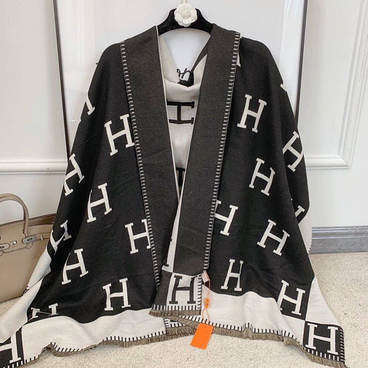 Hermes Shawl Black