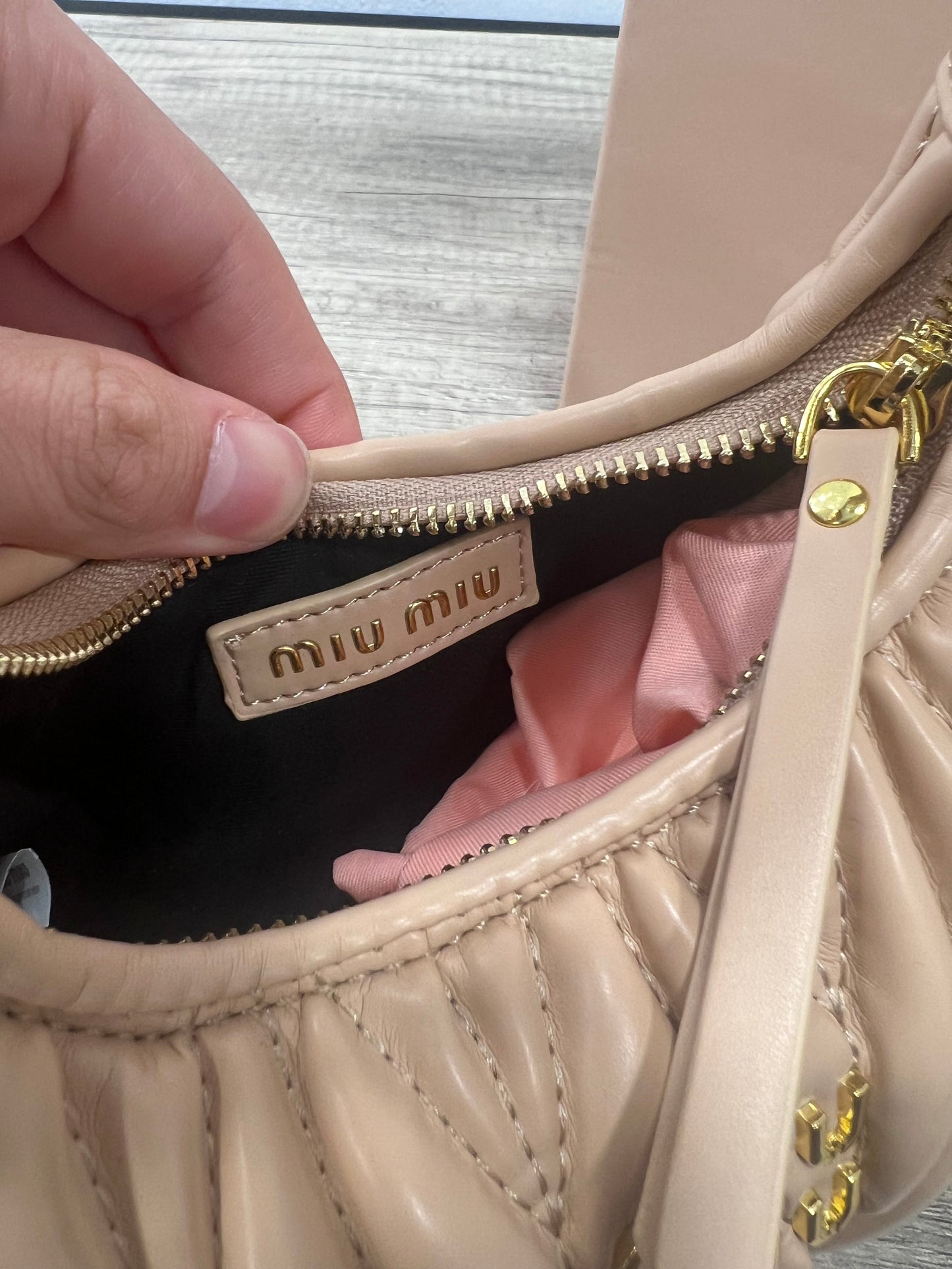 Miu Miu Wander Mini Cream/Gold