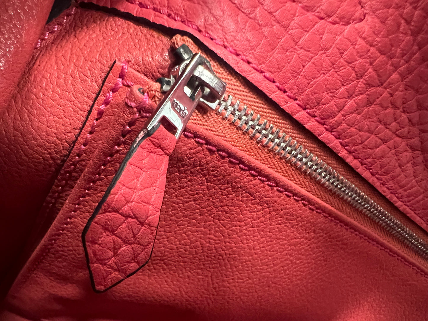 Hermes Kelly Fuchsia Clemence Leather