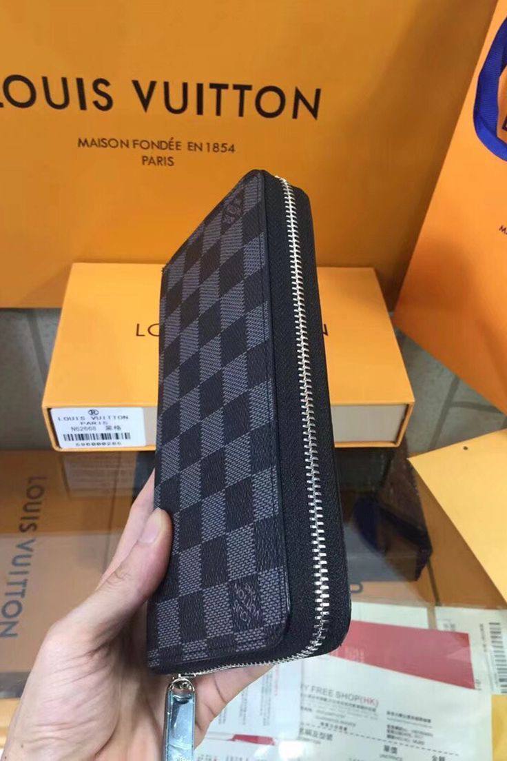 Lv Zippy Wallet Grey Damier