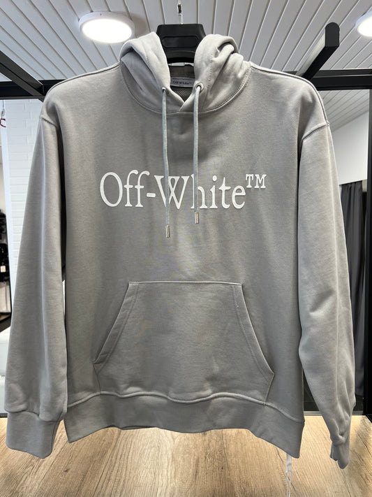 Off White Logo Grey Hoodie