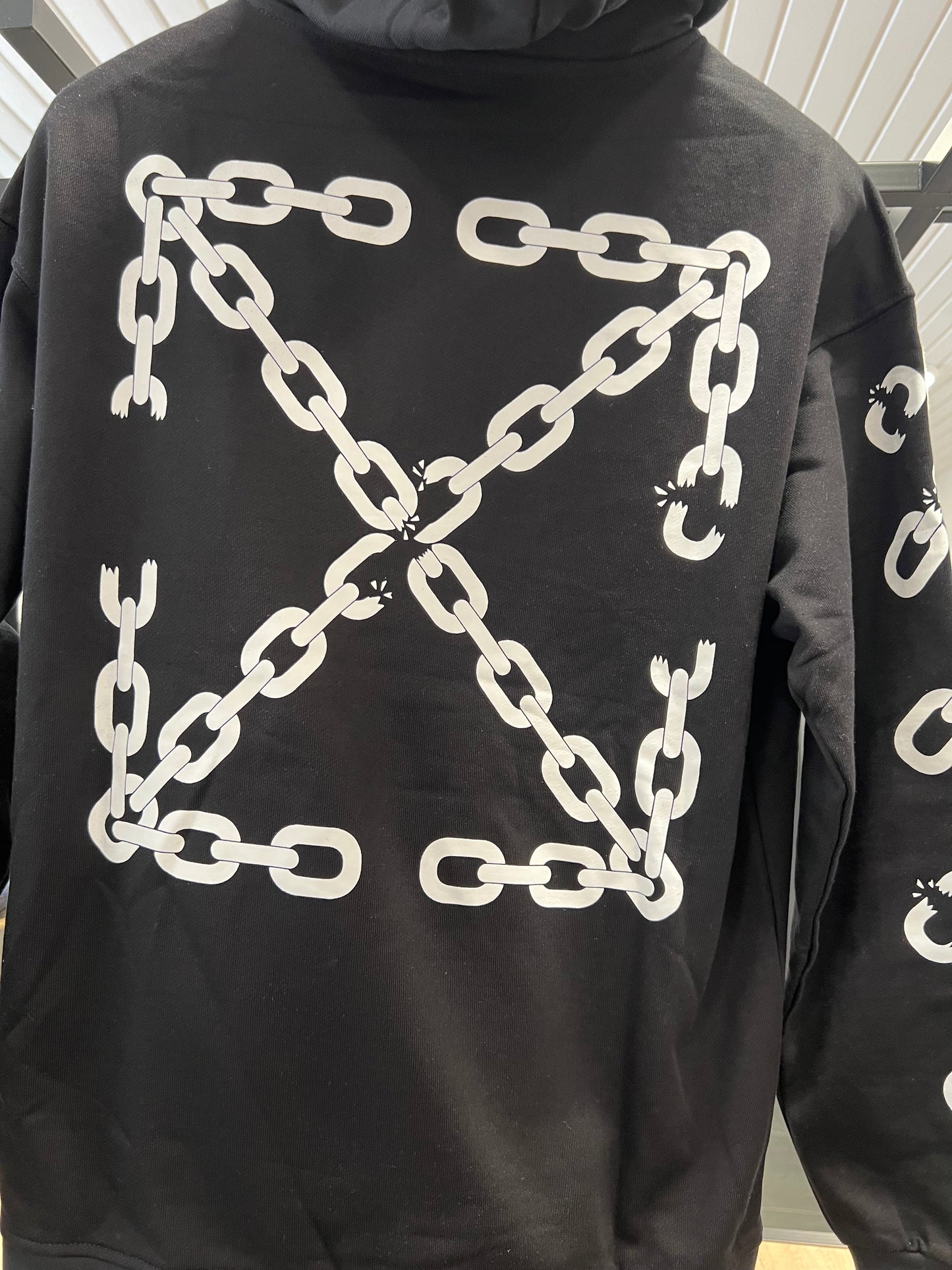 Off White Chains Black Hoodie