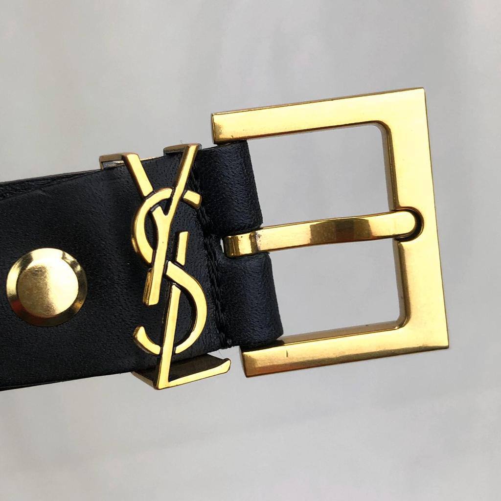 Ysl Belt Black Gold