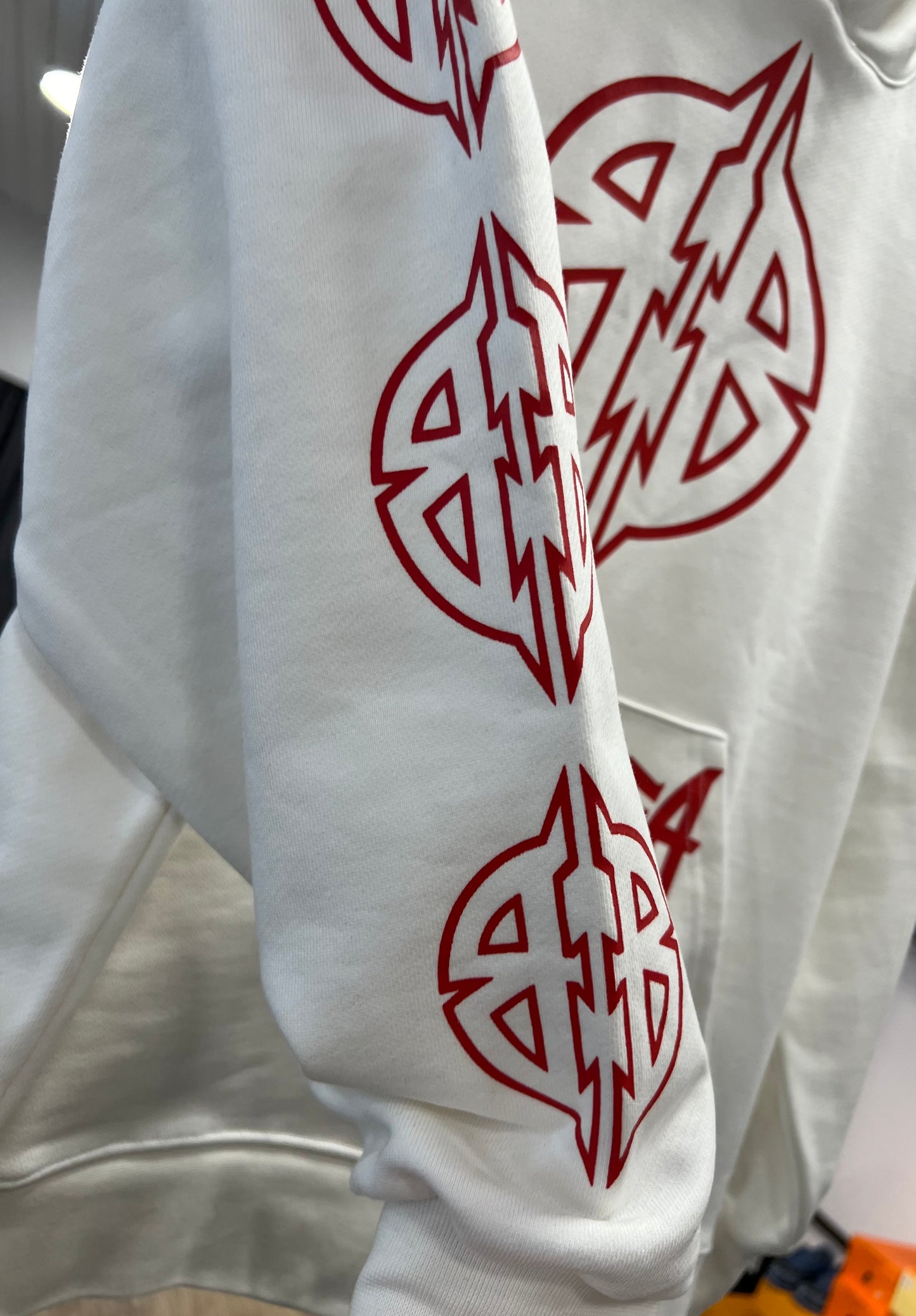 Balenciaga White/Red Hoodie