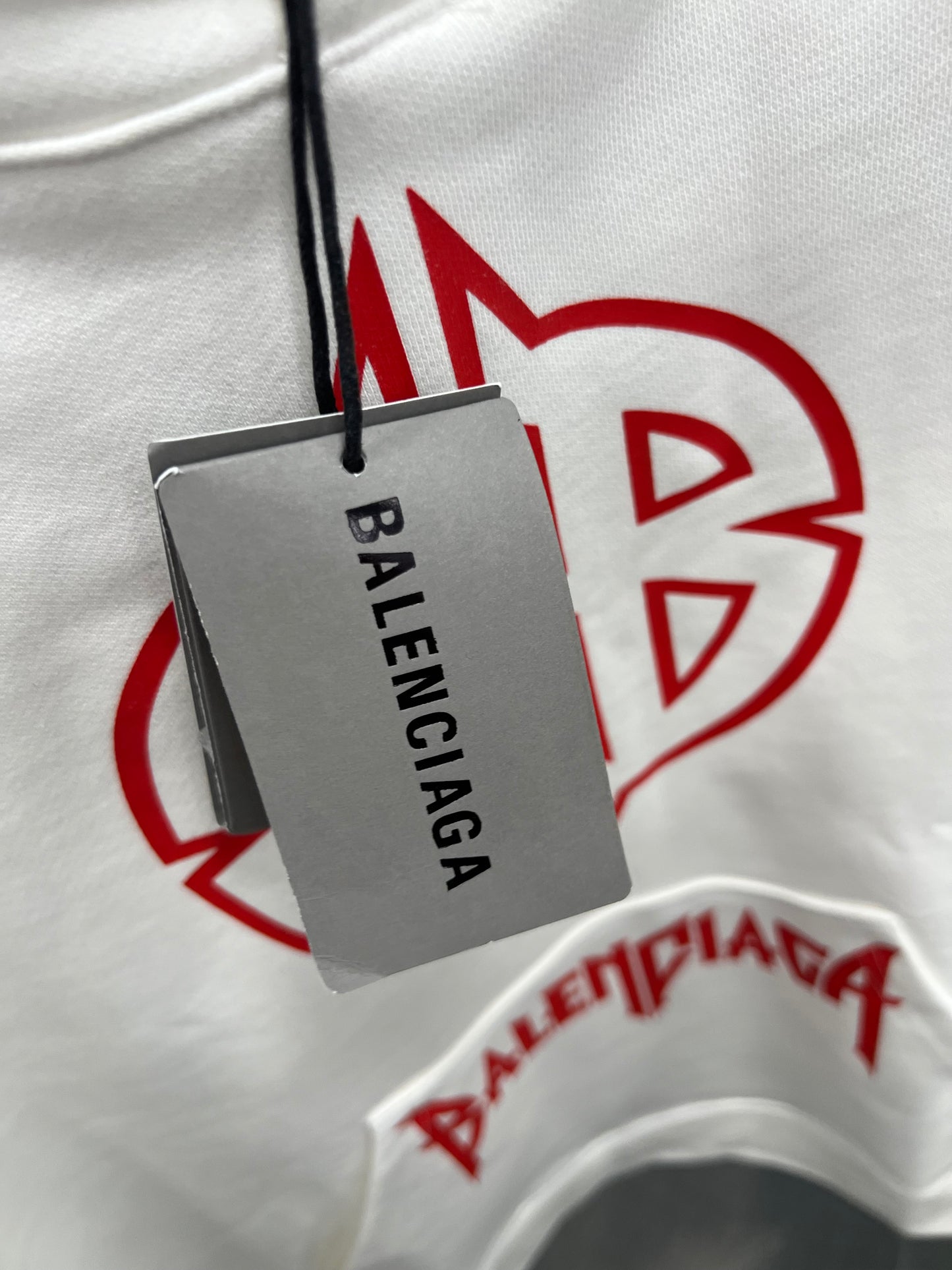 Balenciaga White/Red Hoodie