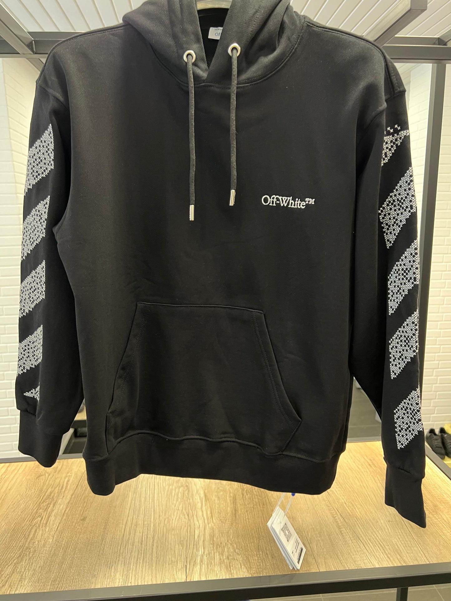 Off White  Black Hoodie SKU-2