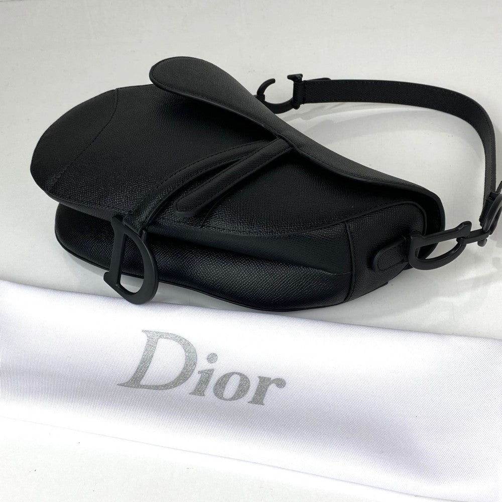 Dior Saddle Bag Total Black Epsom Leather