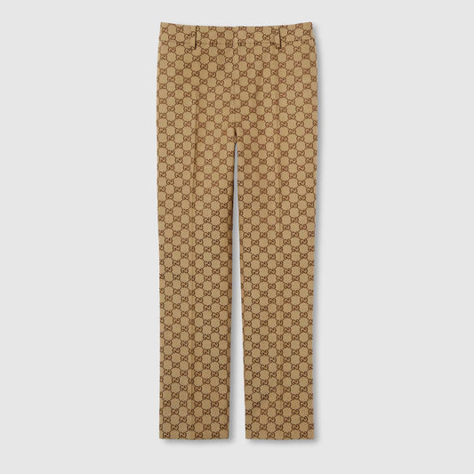 Gucci GG Canvas Trousers Beige