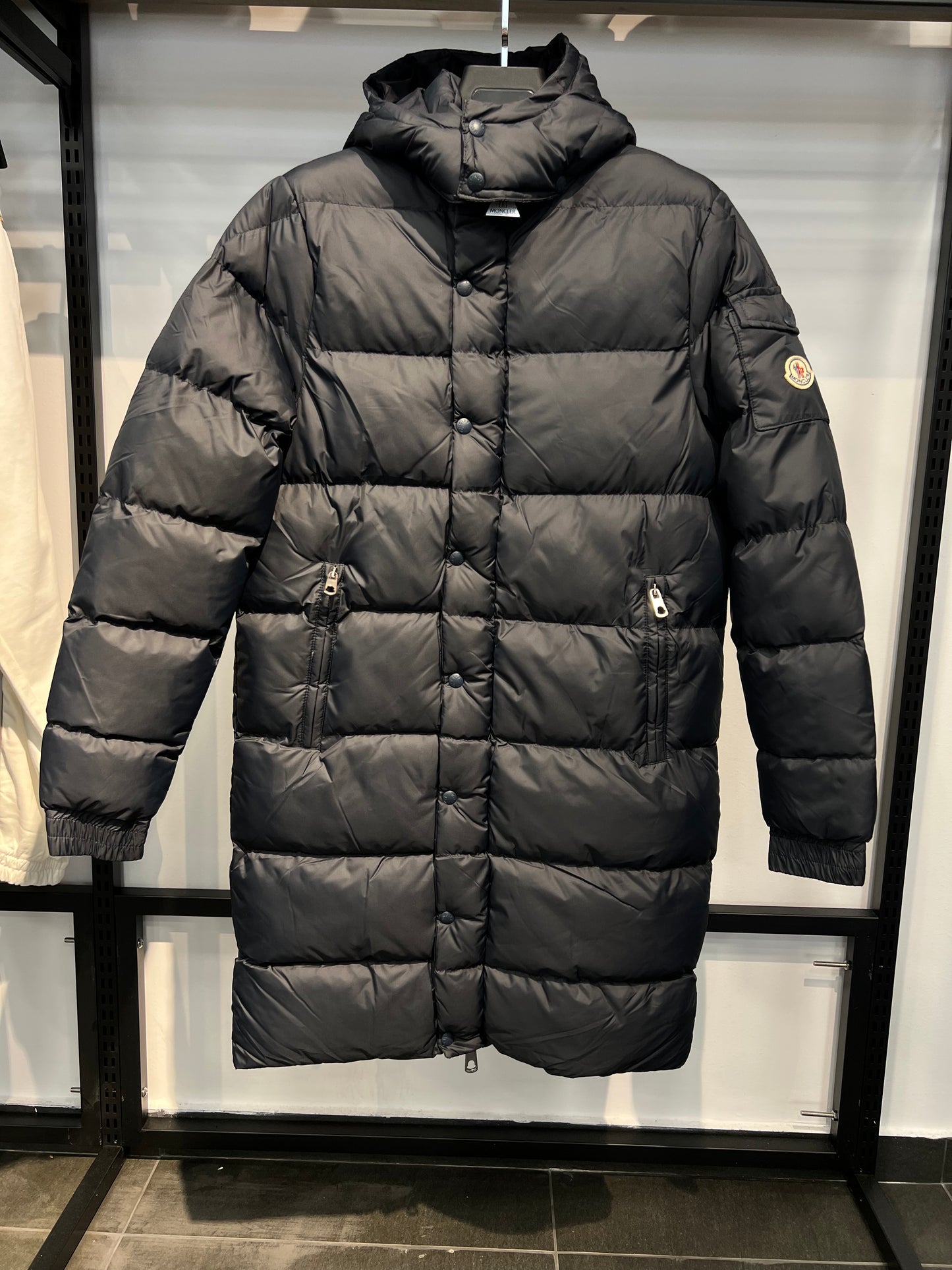 Moncler Maya Long Blue Puffer