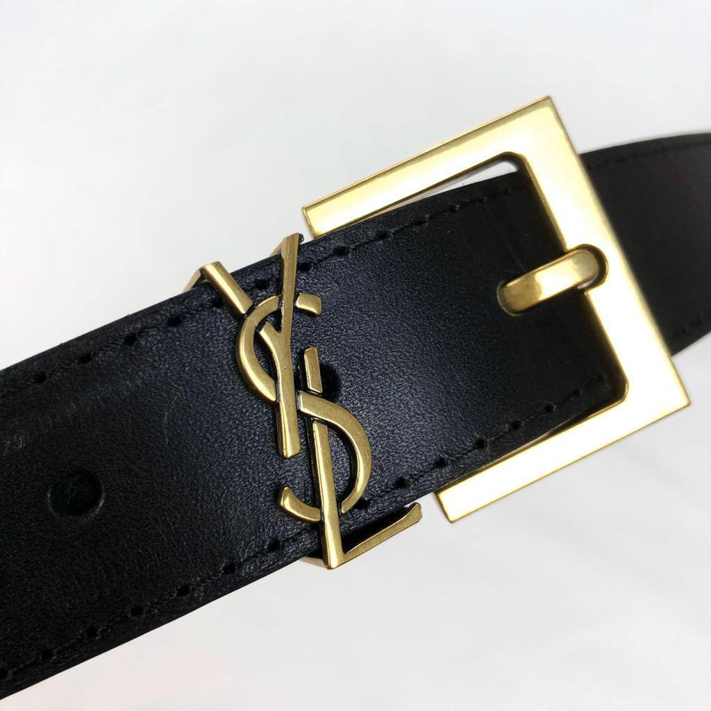 Ysl Belt Black Gold