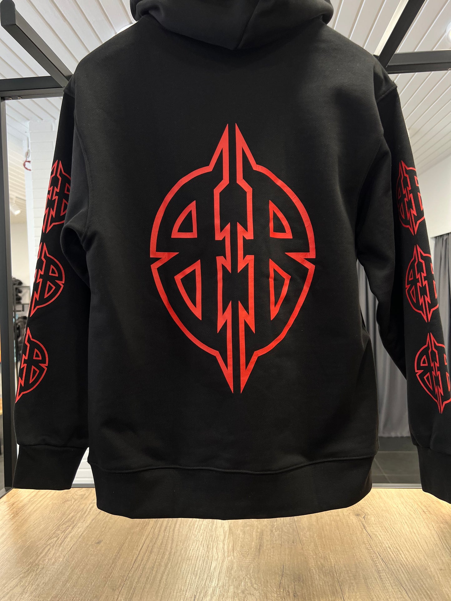 Balenciaga Black/Red Hoodie