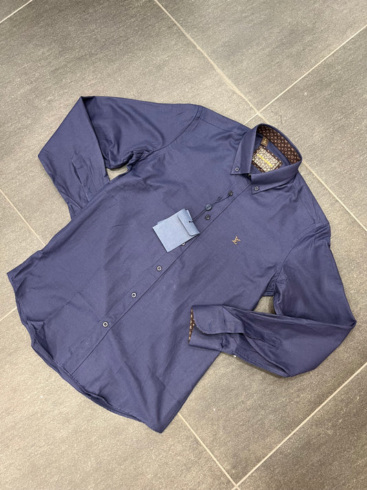 Lv Monogram Blue Shirt