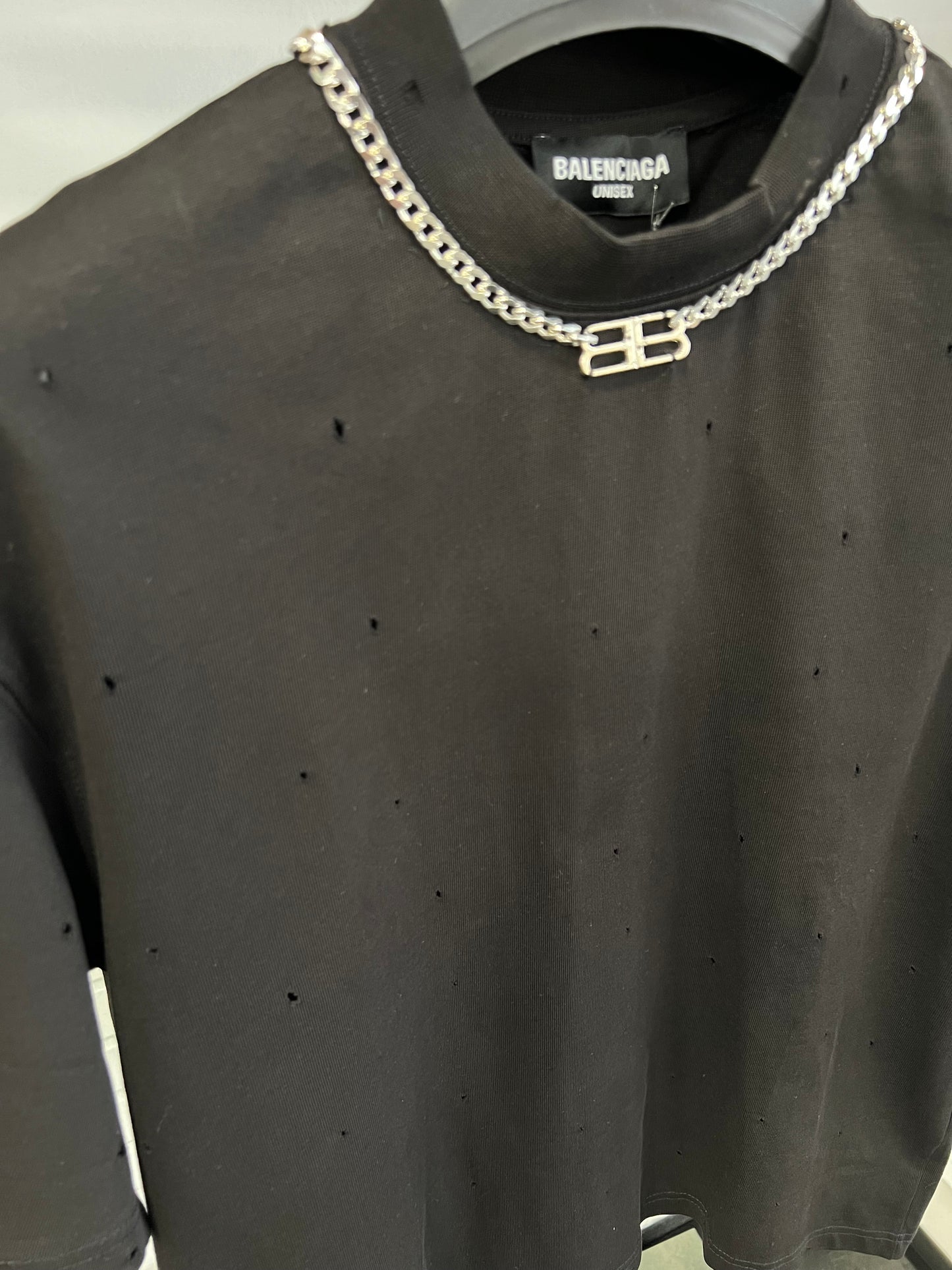 Balenciaga Necklace Black T-shirt