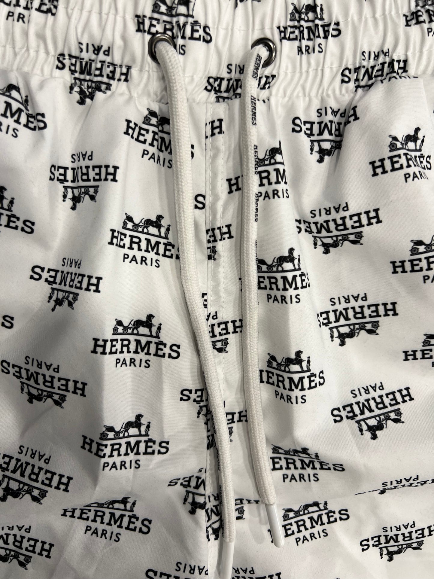 Hermes White Swim Shorts