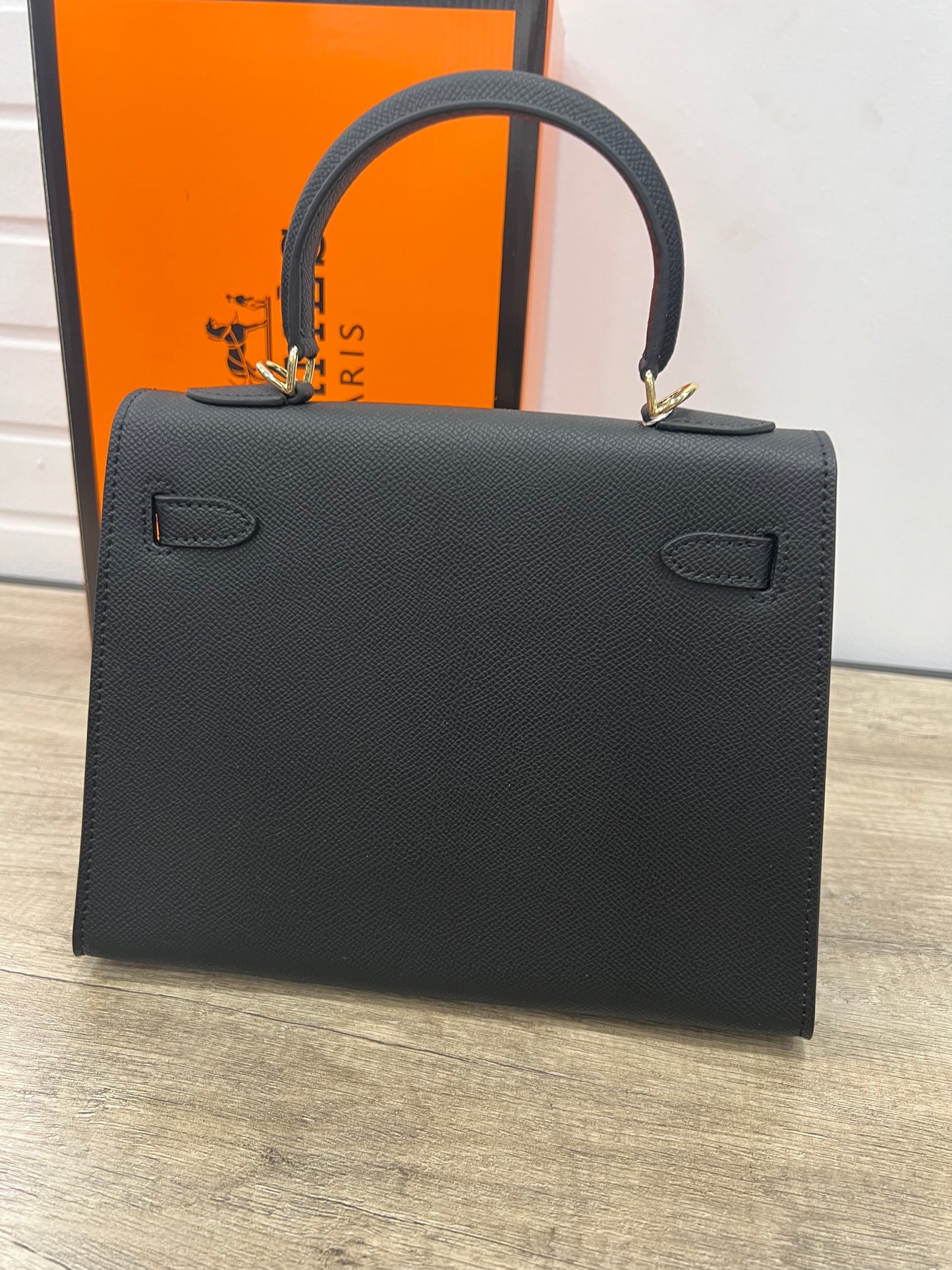 Hermes Kelly 25 Black Epsom Leather