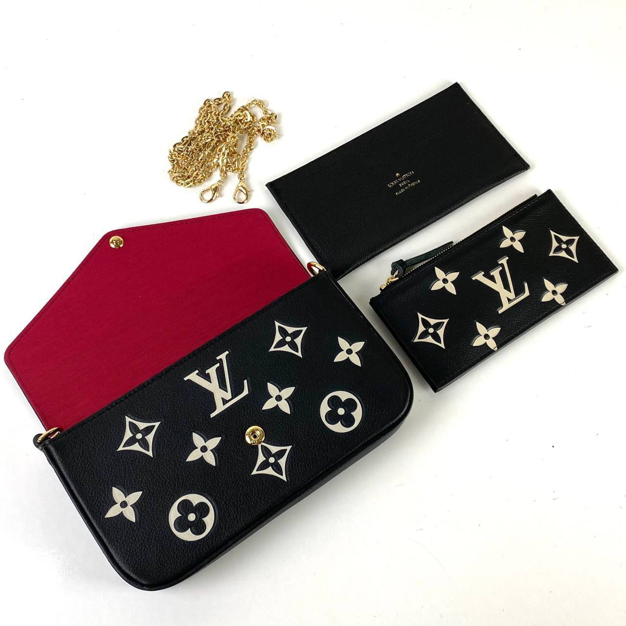 Lv Pochette Felicie Monogram Bicolor