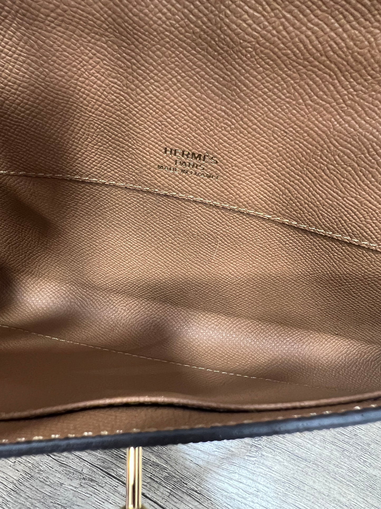 Hermes Kelly To Go Taba Epsom Leather