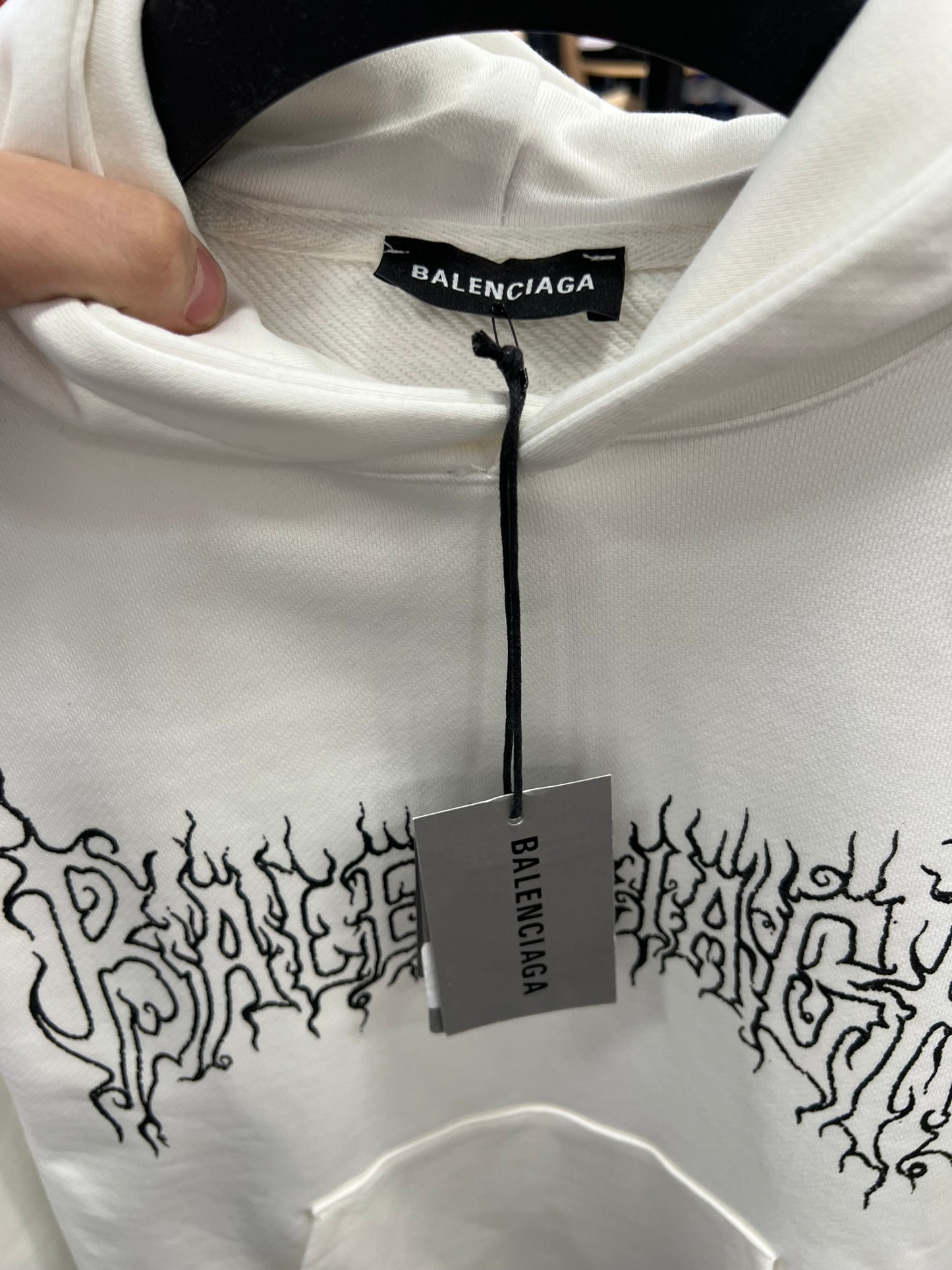 Balenciaga White/Black Hoodie