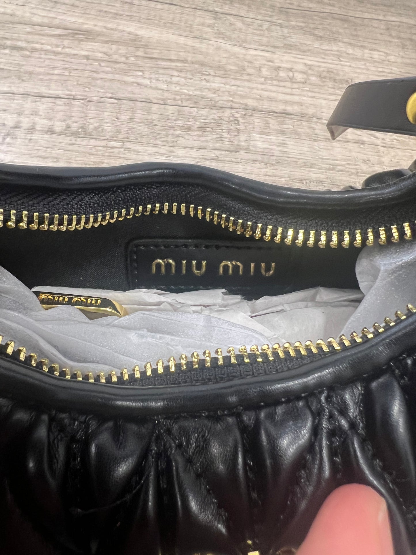 Miu Miu Wander Mini Black/Gold