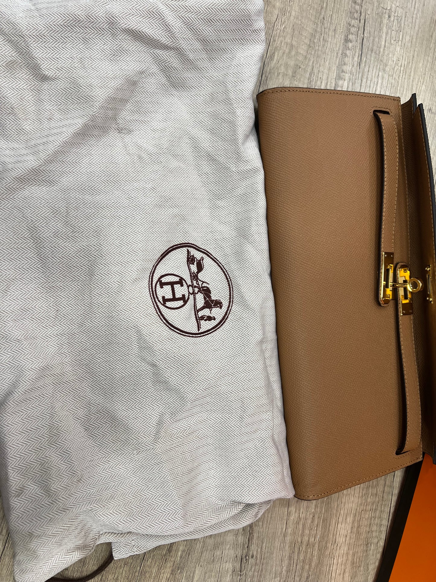 Hermes Kelly To Go Taba Epsom Leather