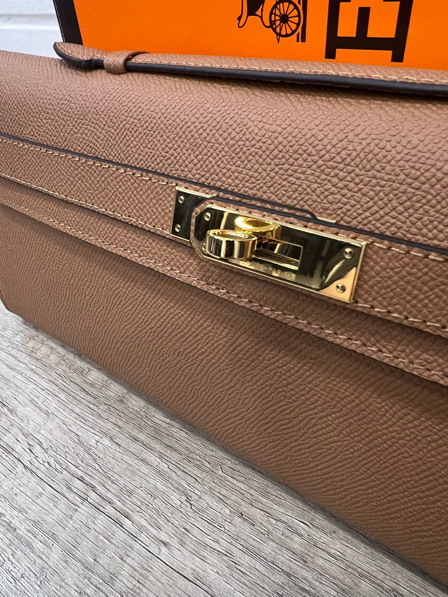 Hermes Kelly To Go Taba Epsom Leather