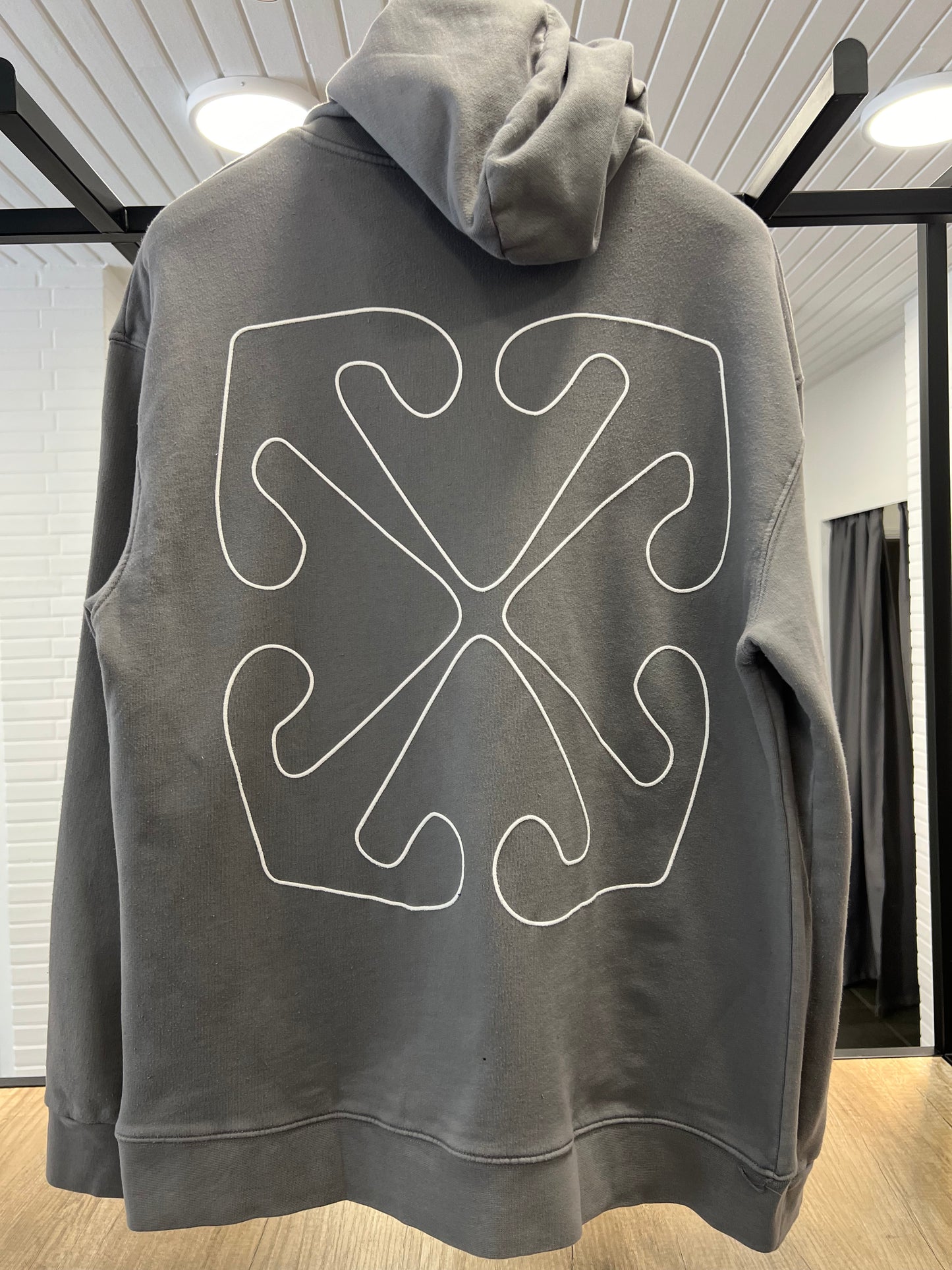 Off White Arrows Grey Hoodie