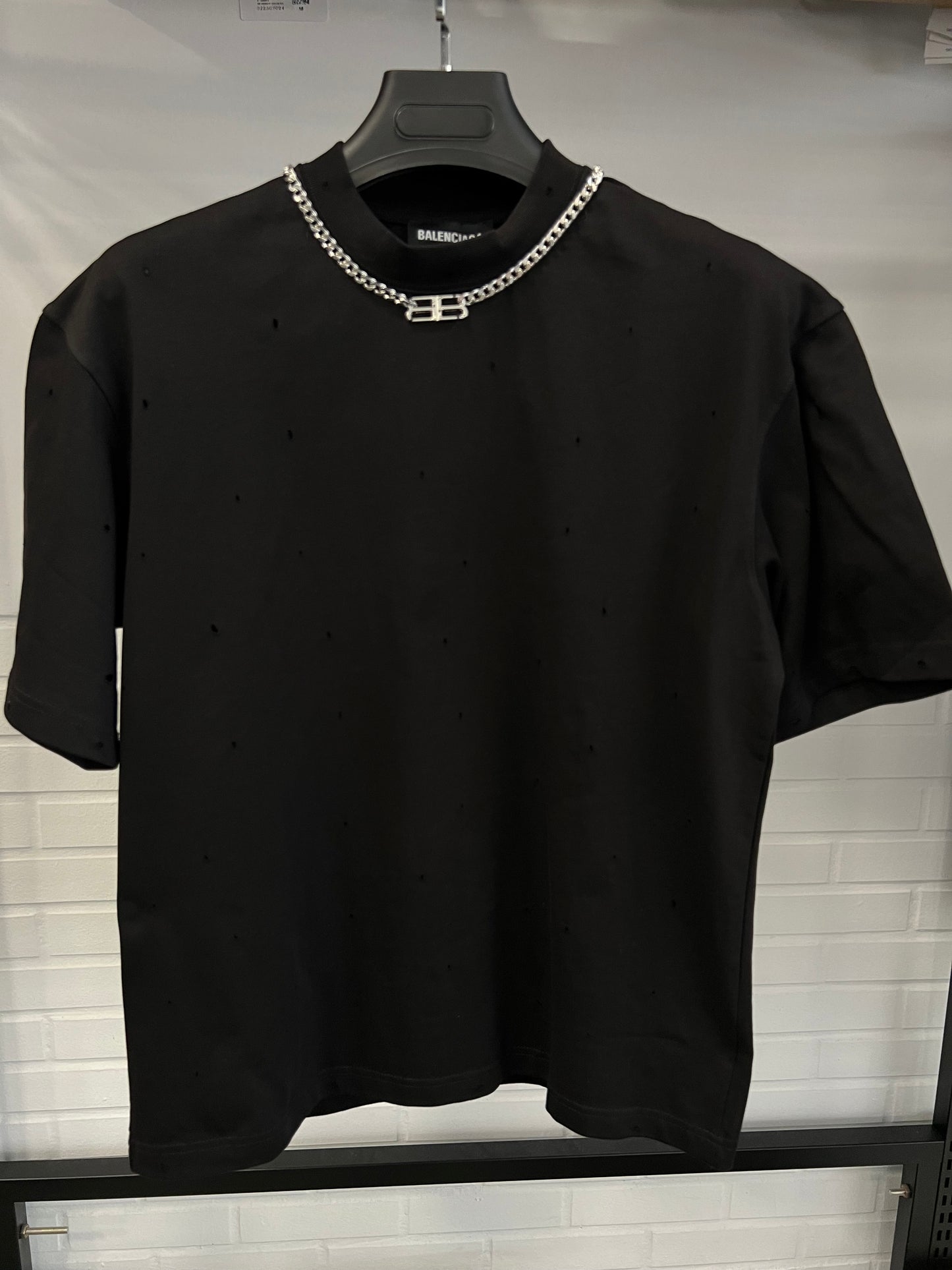 Balenciaga Necklace Black T-shirt